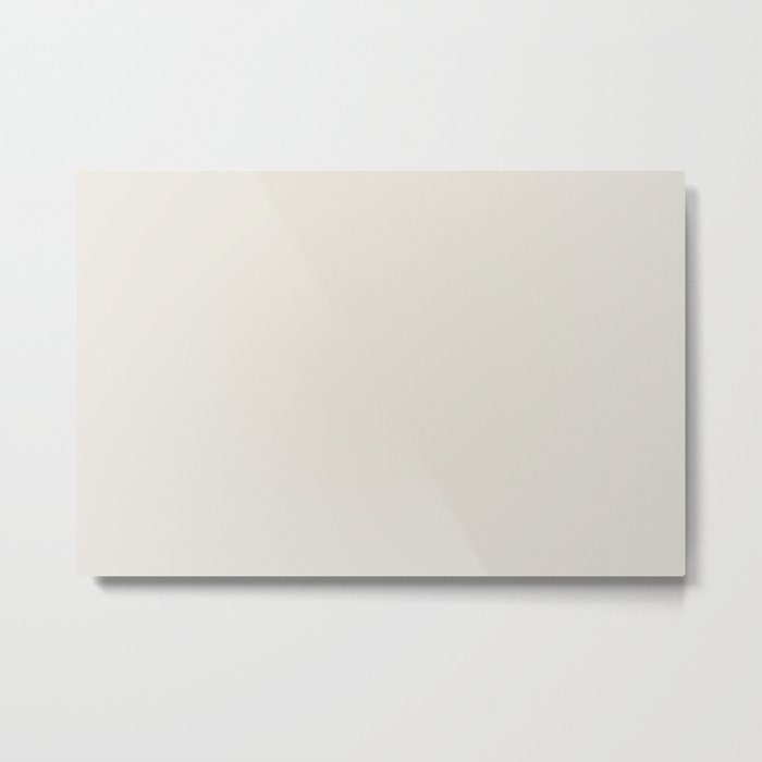 Sunbleached Light Beige Solid Color Accent Shade Matches Sherwin Williams Zurich White SW 7626 Metal Print
