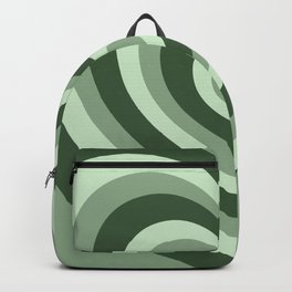 Hypnotic Green Hearts Backpack