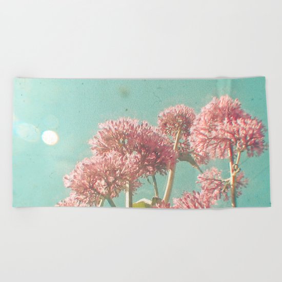 Pink Milkweed Beach Towel