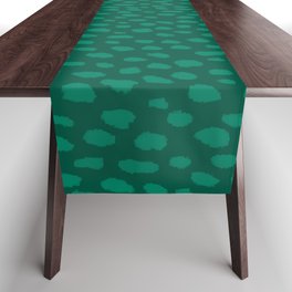 Emerald Green Spots Table Runner