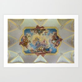 Triumph of St. Benedict Ceiling fresco Bartolomeo Altomonte Art Print