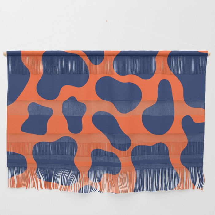 Blue Abstraction Spots Wall Hanging