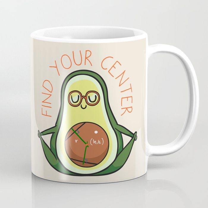 Find Your Center Avocado Yoga Coffee Mug