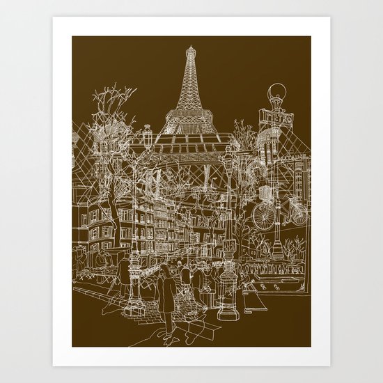 Paris! Art Print