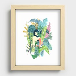 Plant Lover Gal Recessed Framed Print