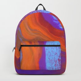 Sunset Backpack | Abstractart, Purple, Colour, Acrylic, Pattern, Flow, Contemporaryart, Painting, Sunset, Texture 