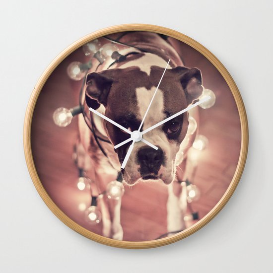 Will work for treats Wall Clock