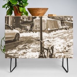 Winter in NYC | Sepia Photography Credenza