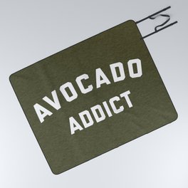 Avocado Addict Funny Quote Picnic Blanket