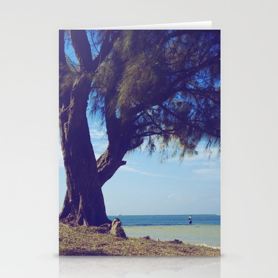 Fisherman in the distance, Mauritius Stationery Cards