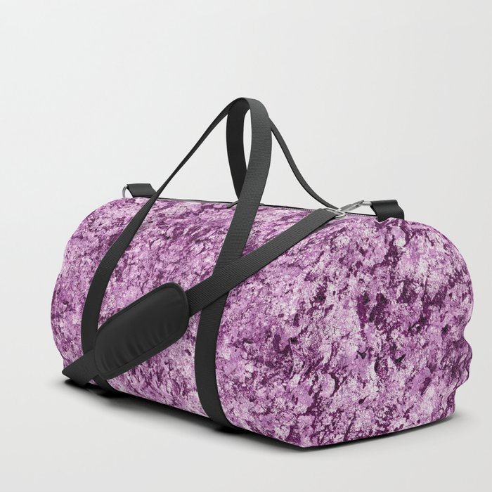 Purple Lavender White Sponge Painting Duffle Bag