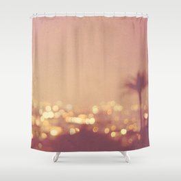 Summer Nights. Los Angeles at night photograph. Shower Curtain