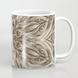 off white sepia swirl mandala Coffee Mug