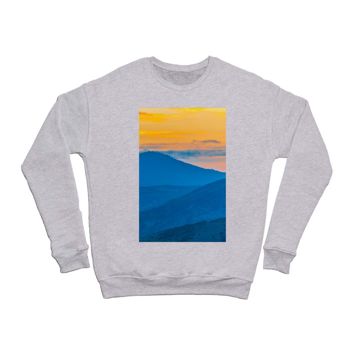 Utah Park City Mountains Sunset Large Square Print Crewneck Sweatshirt