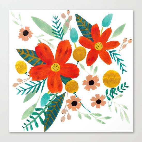 Red Flowers Canvas Print