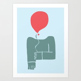 Balloon Man (Colour) Art Print