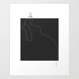 MNude n.2.1 - Eventide - One line noir art Art Print