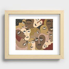 Faces Recessed Framed Print