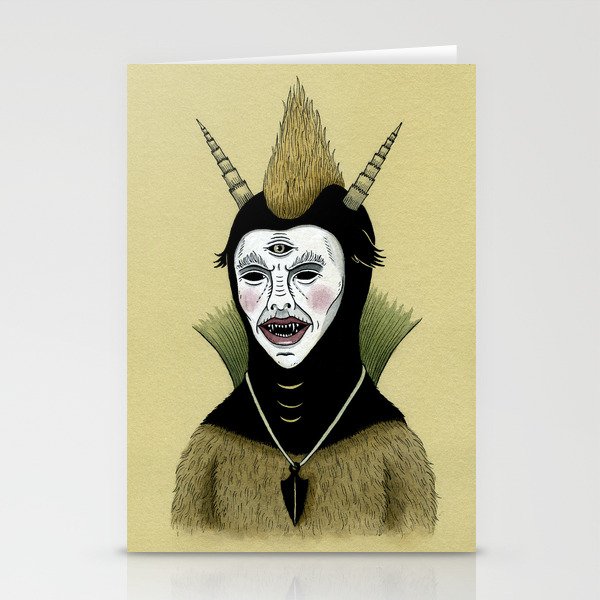 Creature with Black Amulet  Stationery Cards