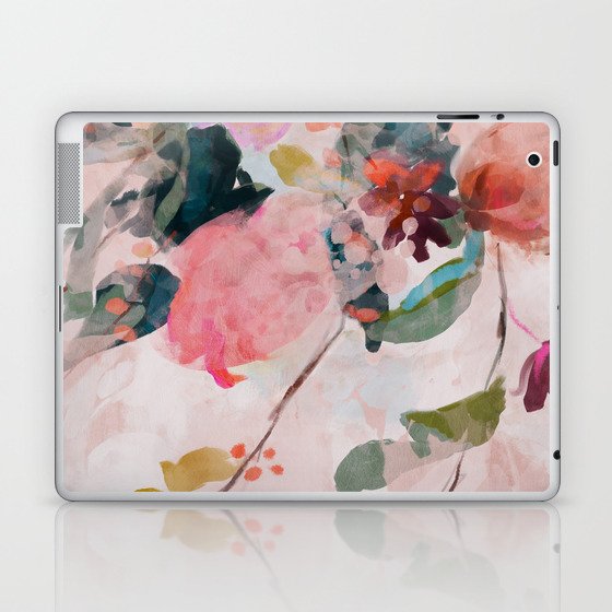 floral bloom abstract painting Laptop & iPad Skin