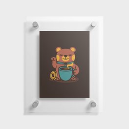  Bear Coffee Manekineko By Tobe Fonseca Floating Acrylic Print