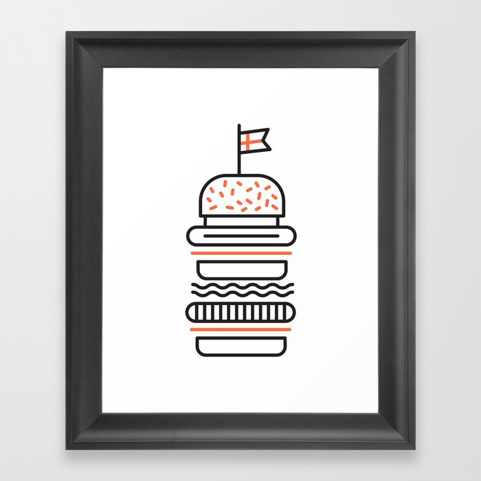 Big Burger Framed Art Print