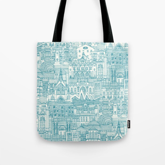 Glasgow toile lagoon sea glass Tote Bag