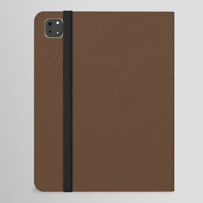 DEEP COFFEE COLOR. Rich Brown Plain Pattern iPad Folio Case
