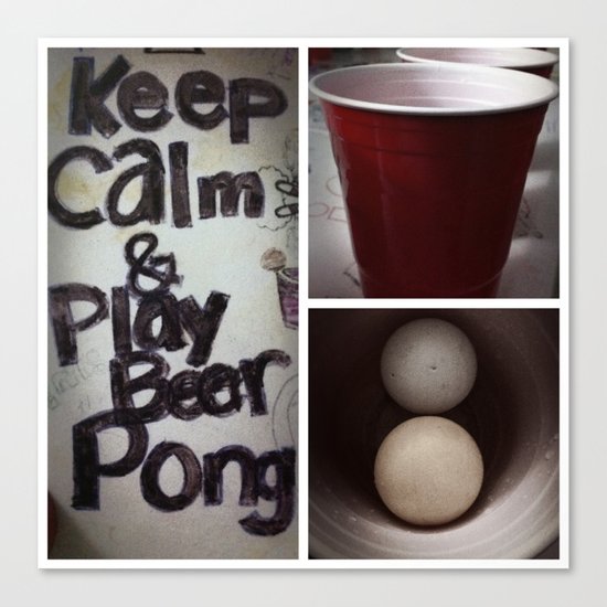 Beer Pong Canvas Print