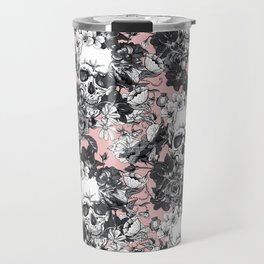 SKULLS - pink - Travel Mug
