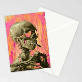 vincents skull with sunset Stationery Card
