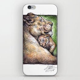 Lioness and Cub iPhone Skin