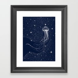 starry jellyfish Framed Art Print