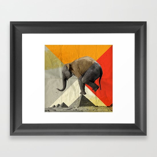Balance of the pyramids Framed Art Print