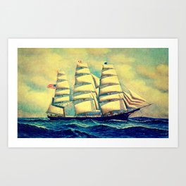 Ship at Sea Art Print