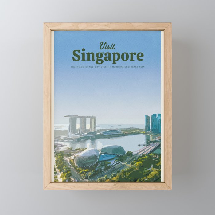 Visit Singapore Framed Mini Art Print