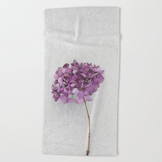 Purple Hydrangea Beach Towel
