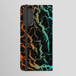 Cracked Space Lava - Orange/Cyan Android Wallet Case