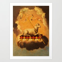 Lamb of God, Agnus Dei by Jose Campeche y Jordan Art Print