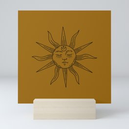 Boho Sun Drawing VII Mini Art Print