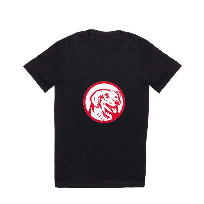 Kuvasz Dog Head Circle Retro T Shirt