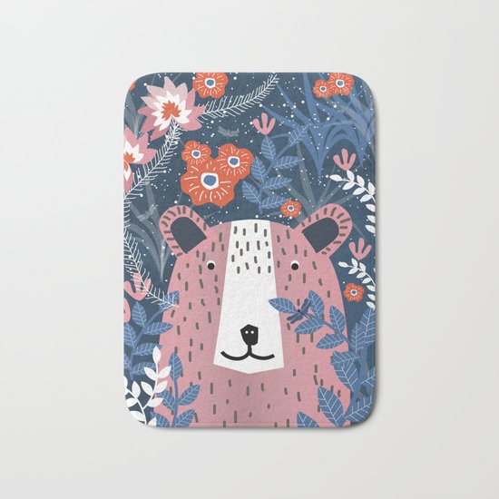 Bear Garden Bath Mat