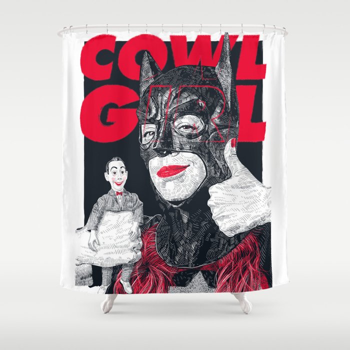Cowl Girl Design (white) by Guillaume Morellec  Shower Curtain