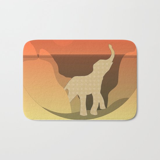 Underwater Elephant Scene Design Bath Mat