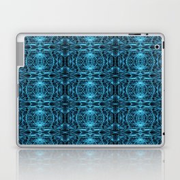 Liquid Light Series 38 ~ Blue Abstract Fractal Pattern Laptop Skin