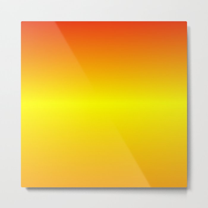 Horizontal Red, Yellow and Orange Gradient Metal Print