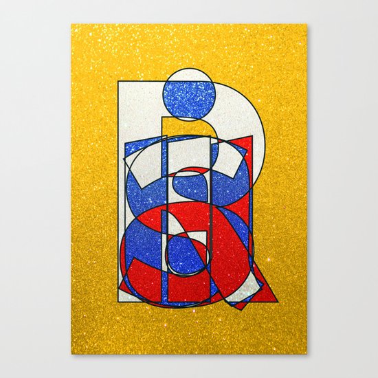 RUSSIA - Gold - Glitter Canvas Print