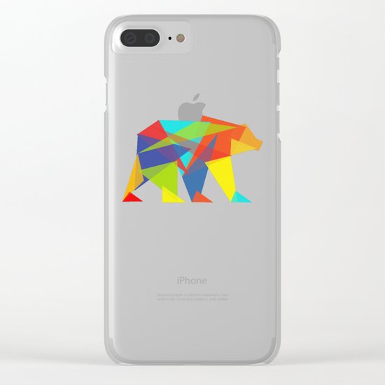 Fractal Geometric bear Clear iPhone Case