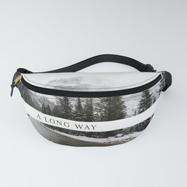 Driving in Snowy Landscape Fanny Pack