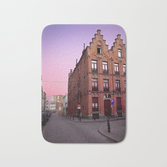 Old Lady at Sunset Bath Mat